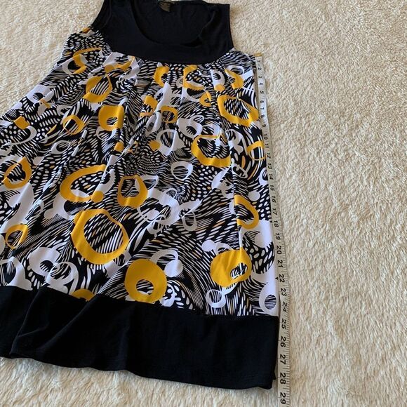 Susan Lawrence yellow black and white tent style dress - Picture 15 of 16